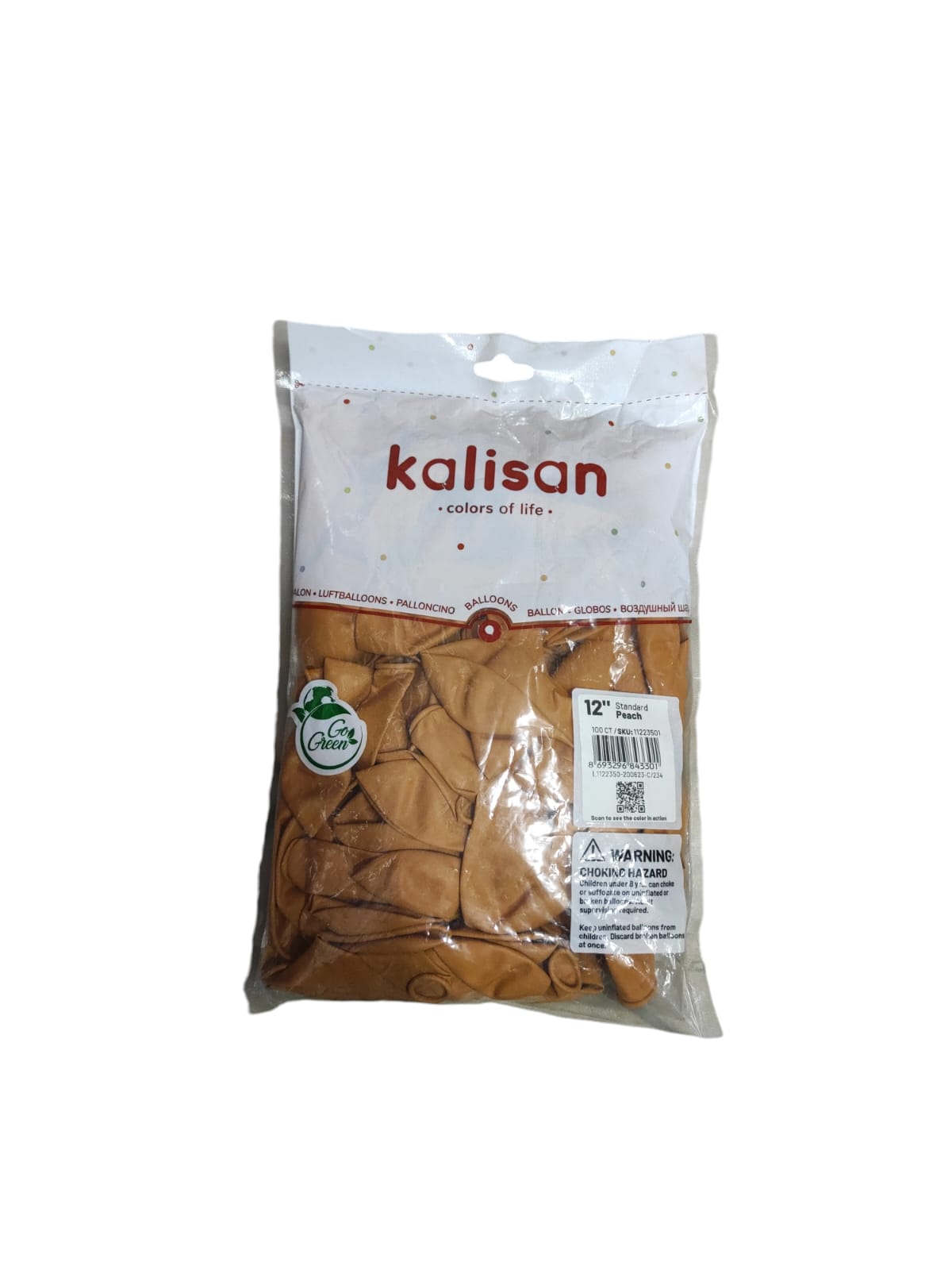 kalisan pastel şeftali (peach) balon 100 lü